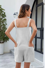 Knotted Strap Romper with Pockets
