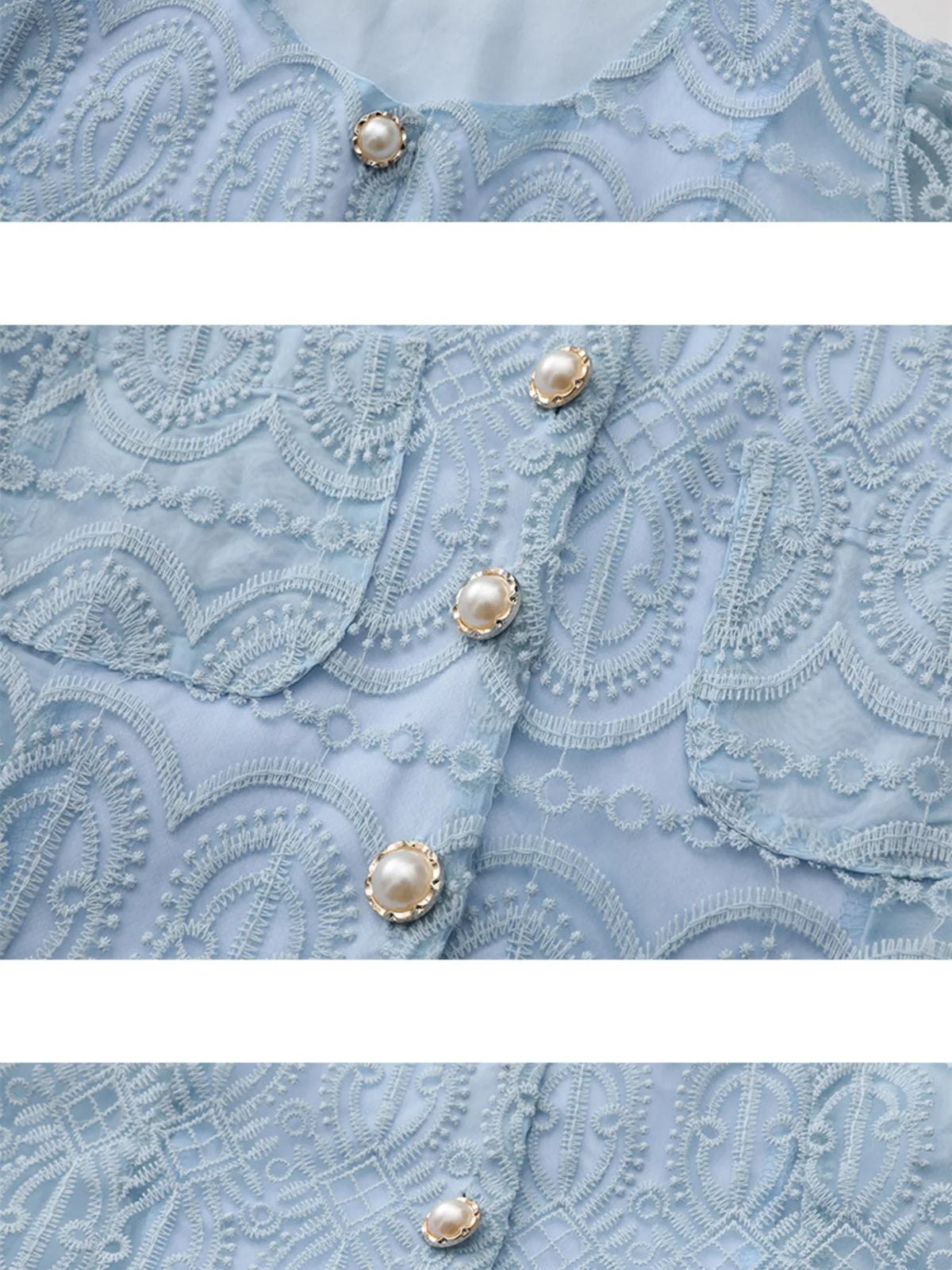 Embroidered Long Sleeve Top and Skirt Set