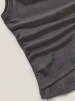 Side Tie Round Neck Tank and Pants Set