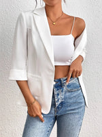 Classic Lapel Collar One Button Blazer