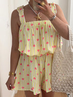Striped Heart Cami Top and Shorts Set