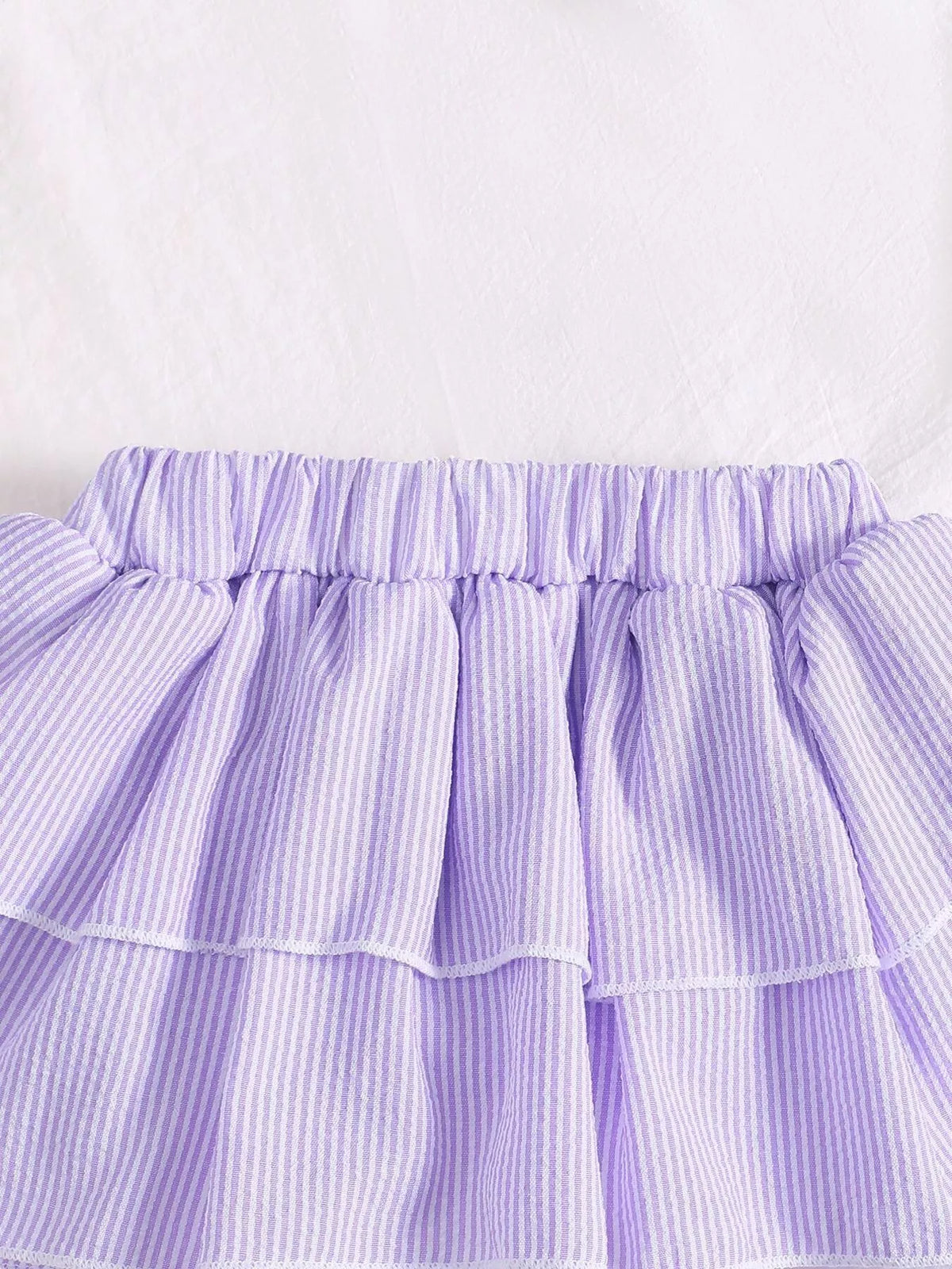 Children's Tie Strap Top & Layered Skirt Set