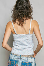 POL Floral Printed Lightweight Ribbed Knit Cami