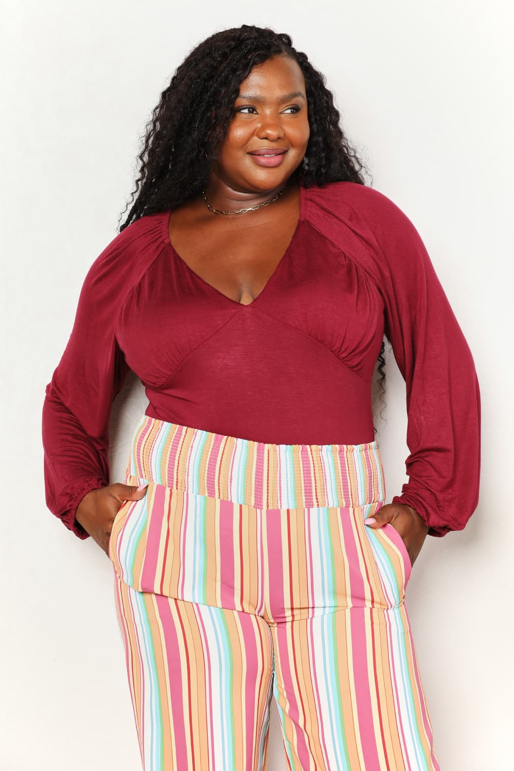 Culture CodeFull Size V-Neck Bodysuit