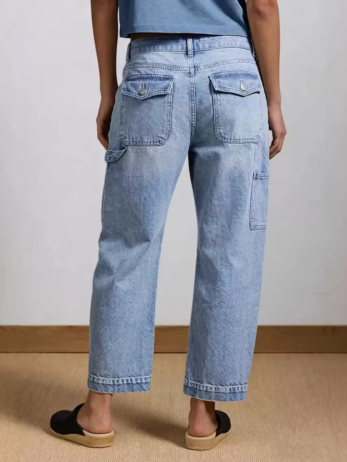 Washed Wide Leg Jeans
