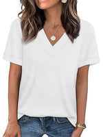 Casual V-Neck Short Sleeve T-Shirt