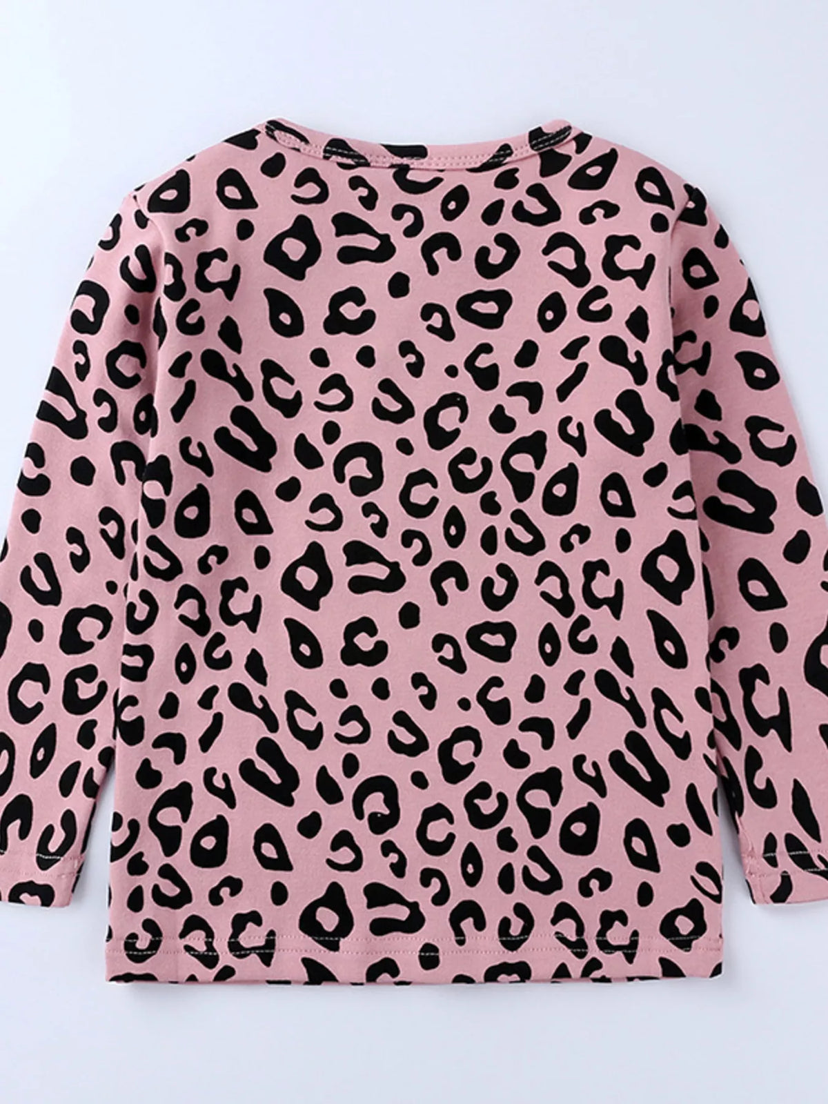 Children's Leopard Print Long Sleeve Top and Pants Set