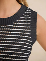 Striped Knit Sweater Vest