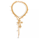 Pearl Cross Pendant Necklace 3 Piece Set