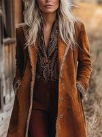 Fringe Trim Longline Outerwear