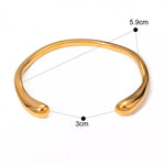 18K Gold-Plated Stainless Steel Open Ring