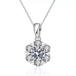 1 Carat Moissanite 925 Sterling Silver Pendant Necklace