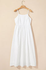 Stripe Square Neck Cami Dress with Pockets