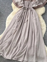 Tie Neck Short Sleeve Dress