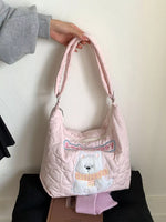Cute Bear Applique Crossbody Bag