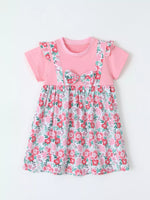 Children's Floral Print Bow Detail Dress
