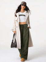 Casual Corduroy Wide Leg Pants