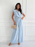 Cowl Neck Wide-Leg Jumpsuit