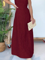 Full Size Strapless Casual Maxi Dress Plus Size