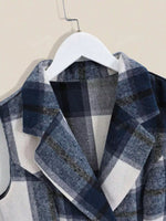 Plaid Double-Breasted Sleeveless Blazer Dress