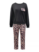 Leopard Print Top and Pants Set