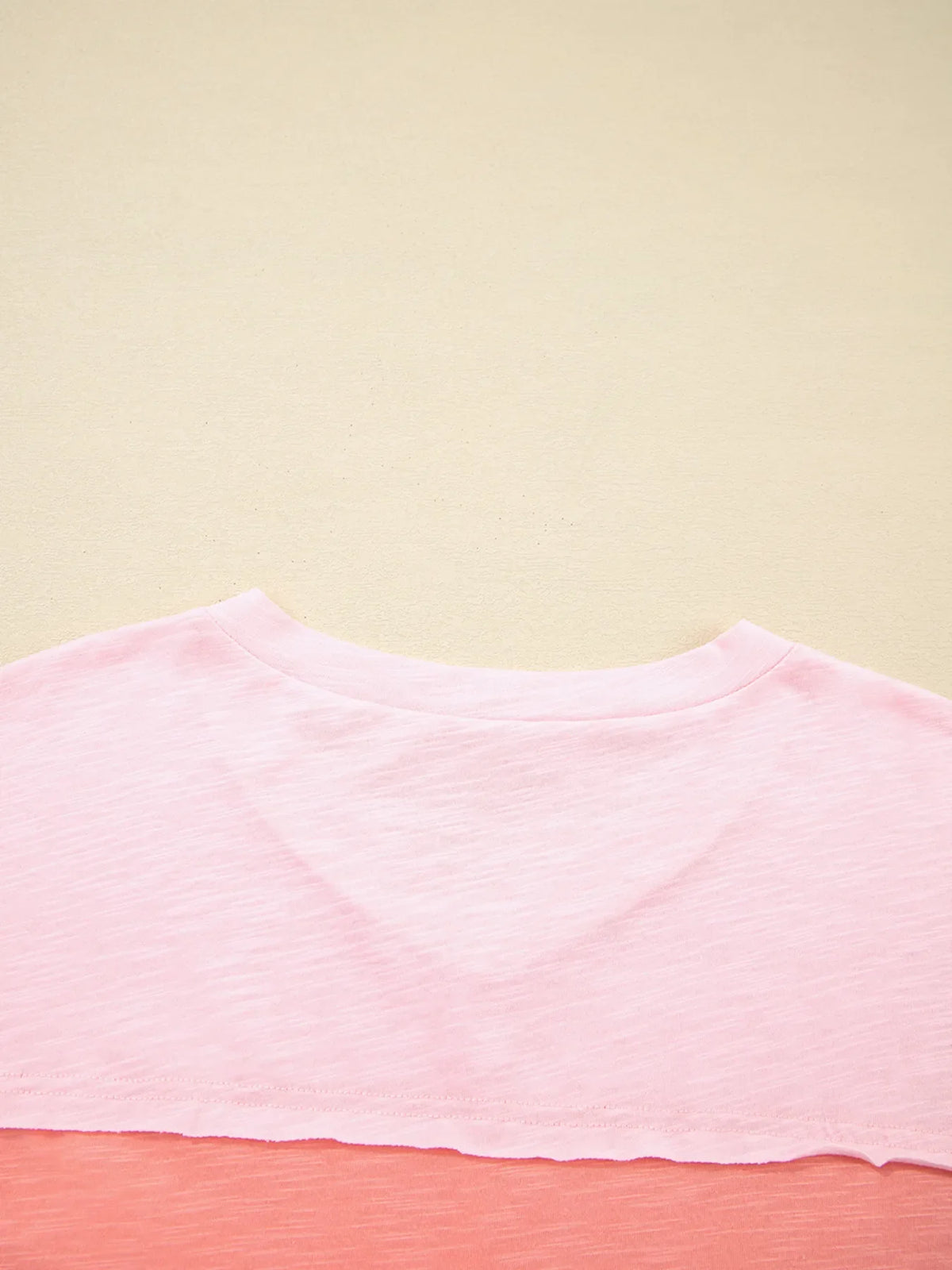 Flower Patched Exposed Seam Oversized T Shirt