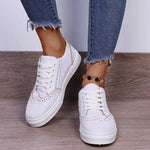 Lace Up Round Toe Sneakers