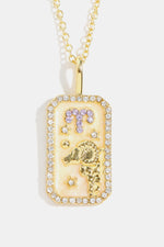 Rhinestone Constellation Pendant Copper Necklace