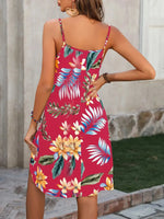 Plus Size Printed V-Neck Cami Dress