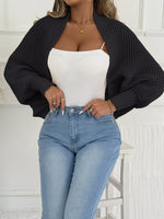 Open Front Batwing Sleeve Cardigan