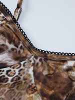 Leopard Print Cami Top and Mini Skirt Set