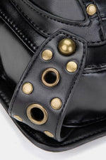 Steampunk Rivet Decor Multipurpose Crossbody Bag