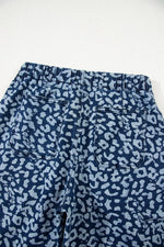 Leopard Print Wide Leg Jeans