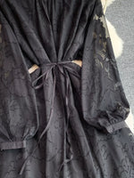 Tie Waist Long Sleeve Dress