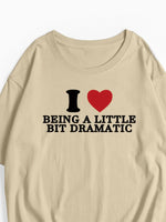 Plus Size Letter Graphic Round Neck Short Sleeve T-Shirt