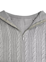 Cable Knit Half Zip Sweater