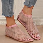 Rhinestone Round Toe Sandals