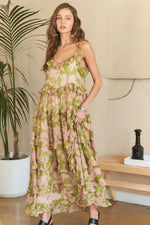 ADORA Ruffled Tiered Scoop Neck Cami Dress