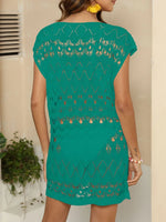 Openwork Round Neck Cover-Up