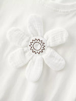 Children's 3D Flower Applique T-Shirt