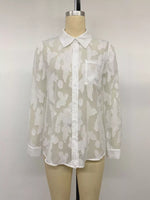 Sheer Button-Down Shirt