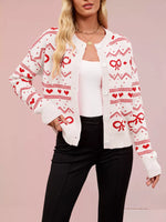 Bowknot Pattern Knit Cardigan