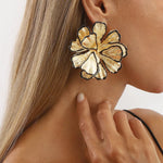 18K Gold-Plated Flower Stud Earrings