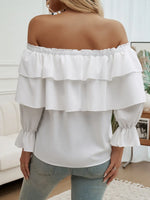 Devine Off-Shoulder Flounce Sleeve Blouse