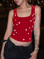 Bead Embellished Square Neck Tank