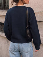 Swan Dropped Shoulder Sweater