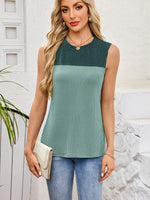 Textured Round Neck Tank