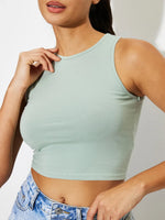Round Neck Cropped Tank