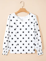Polka Dot Long Sleeve Blouse