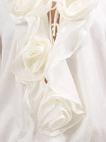 Flower Ruffled Long Sleeve Dress
